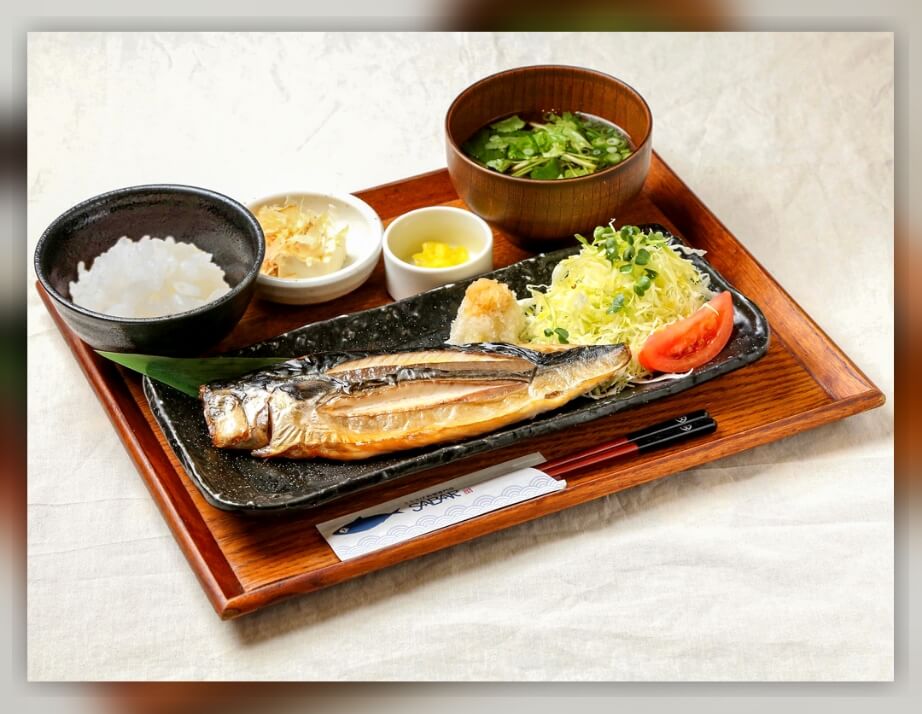 とろさばの灰干し定食