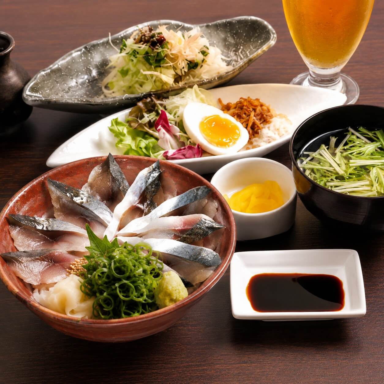 とろさば刺身丼夜定食